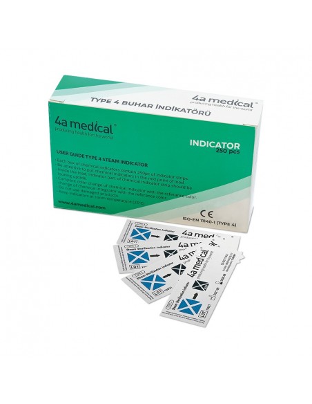 Tiras Indicadoras de Control de Esterilización 65 mm. x 25 mm. Caja 250 uds.