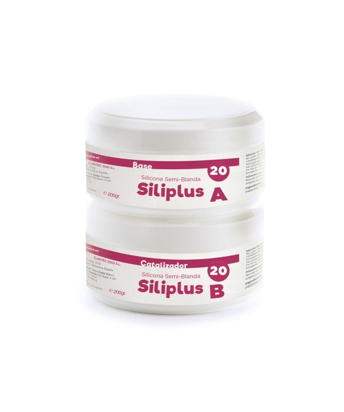 SILIPLUS 20 Silicona semi-blanda A+B (200 gr.A + 200 gr.B)