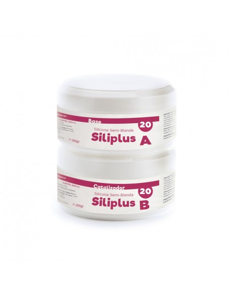 SILIPLUS 20 Silicona semi-blanda A+B (200 gr.A + 200 gr.B)