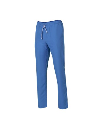 Pantalón Unisex microfibra Goma+Cordón Celeste