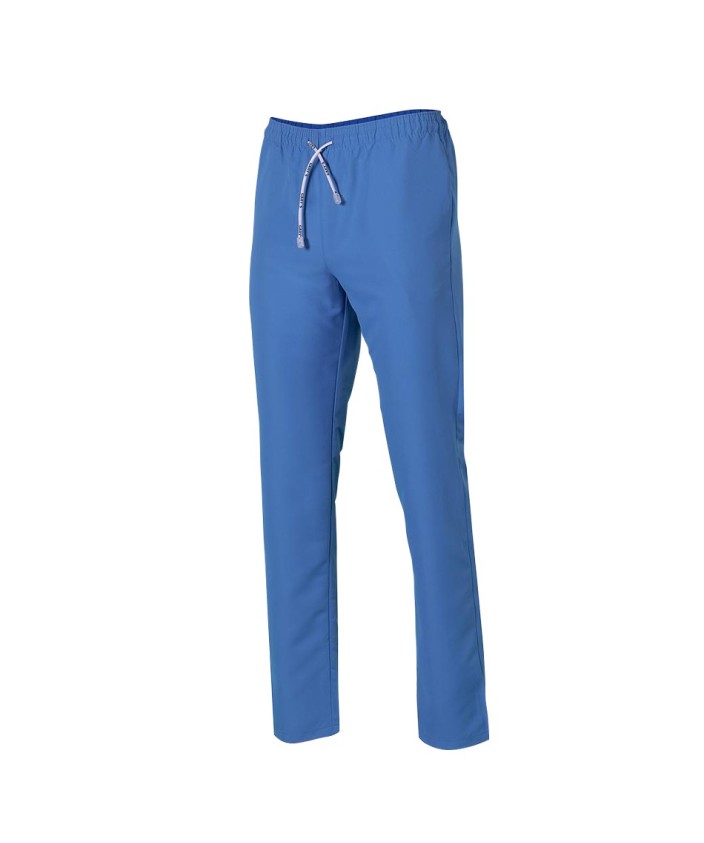 Pantalón Unisex microfibra Goma+Cordón Celeste