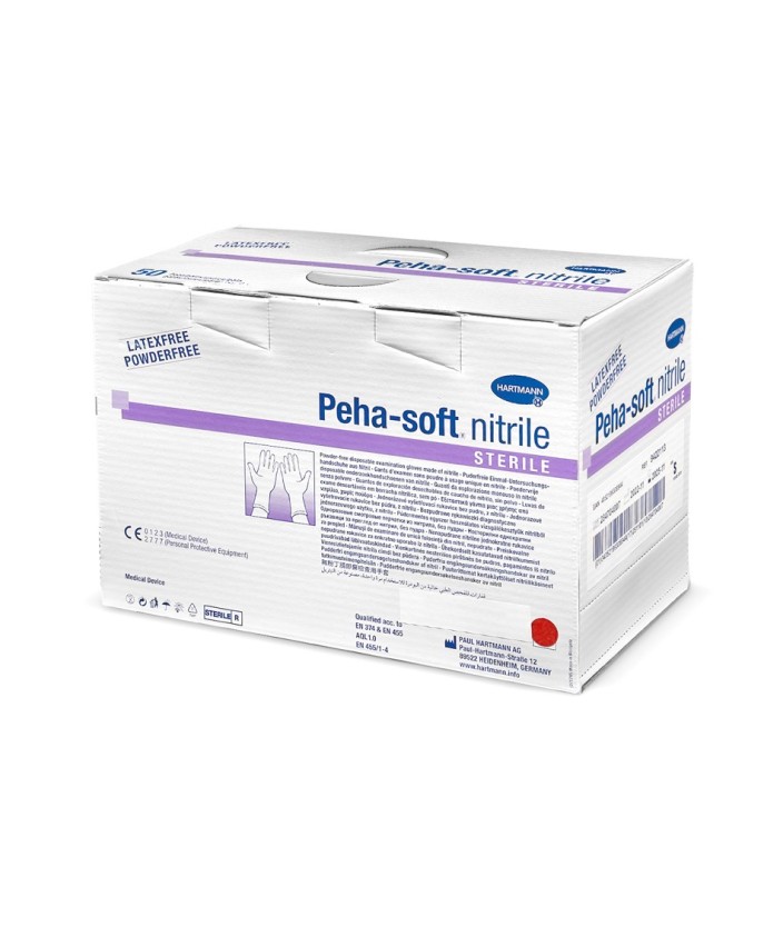 Guantes PEHA-SOFT Nitrilo estéril Caja 50 uds.