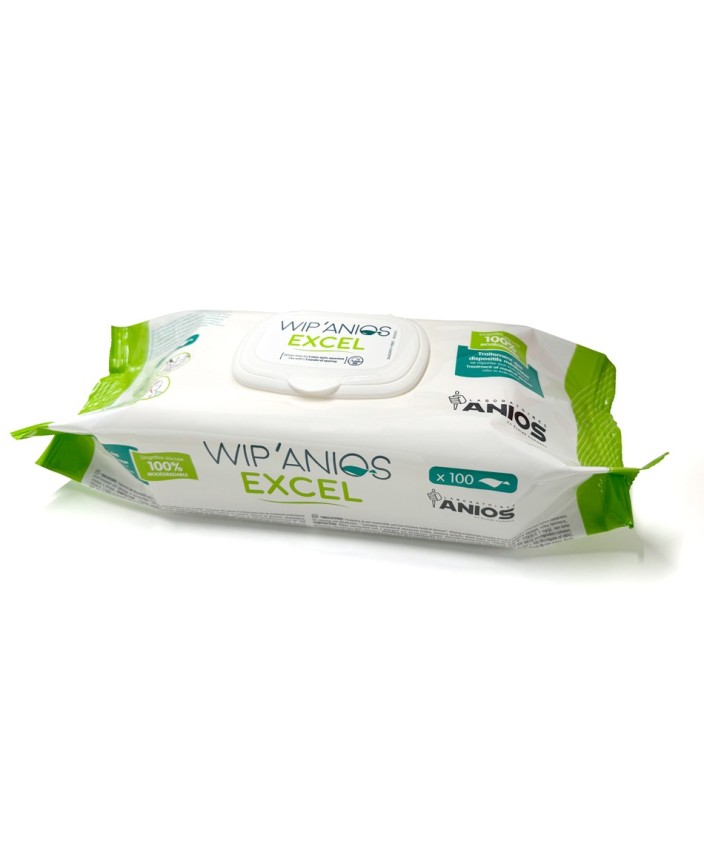 Toallitas detergentes y desinfectantes Wip'anios Excel sin alcohol (100 uds.)