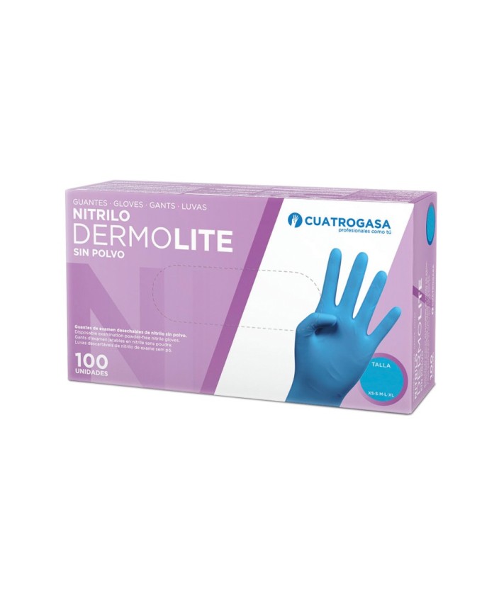 GUANTES Nitrilo DERMOLITE azul (100 uds)