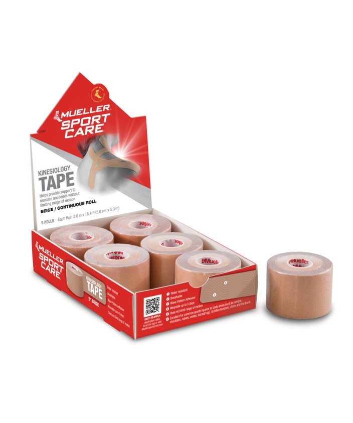 Vendaje neuromuscular adhesivo Kinesiotape Mueller Beige 6 uds.