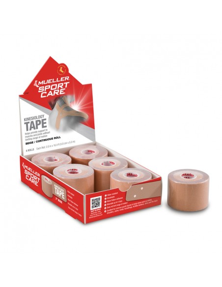Vendaje neuromuscular adhesivo Kinesiotape Mueller Beige 6 uds.