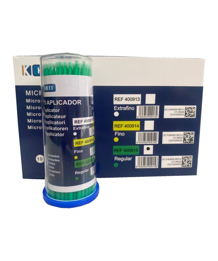 Bastoncillo aplicador Verdes 100 uds.