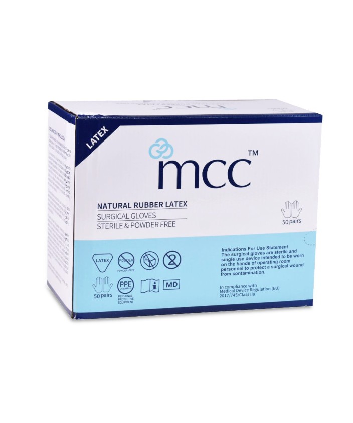 Guante de cirugía estéril MCC Látex S/P 50 Pares