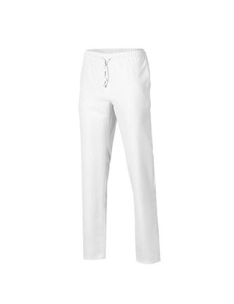 Pantalón Unisex microfibra Goma+Cordón Blanco
