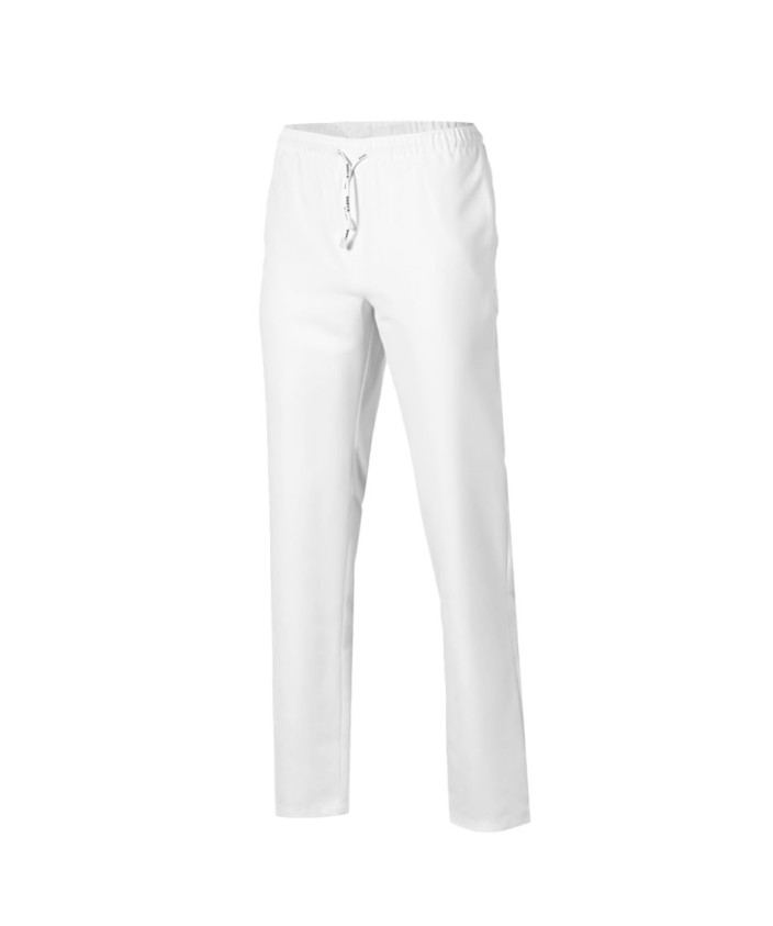 Pantalón Unisex microfibra Goma+Cordón Blanco
