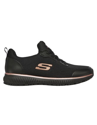 Zapatilla trabajo Skechers Squad Mujer Negro/Rosa 2
