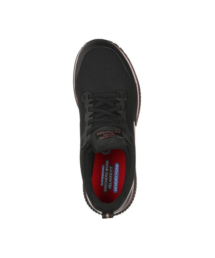 Zapatilla trabajo Skechers Squad Mujer Negro/Rosa