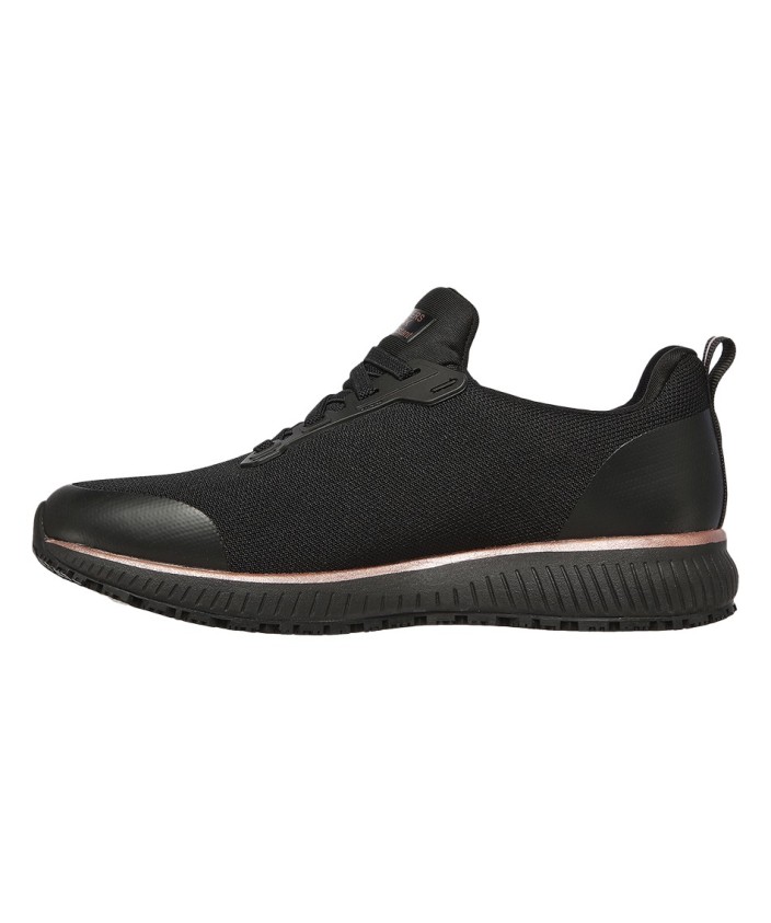 Zapatilla trabajo Skechers Squad Mujer Negro/Rosa