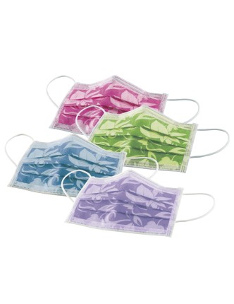 MASCARILLA FLORAL rectangular c.gomas 3 capas (caja 50 uds.) 2