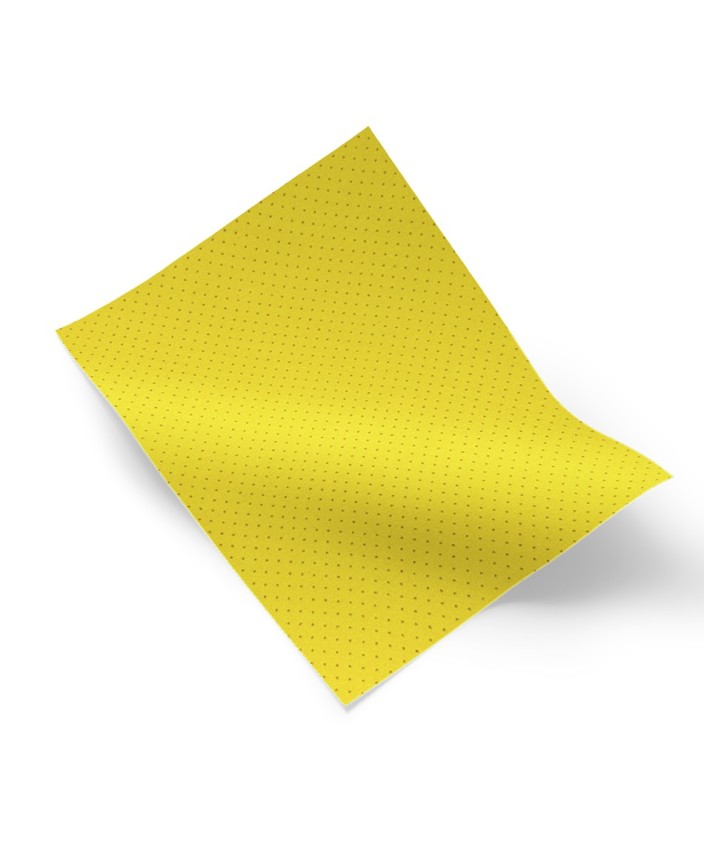 Microfibra Semi-perforado 0.8 mm 100x140 cm Mostaza