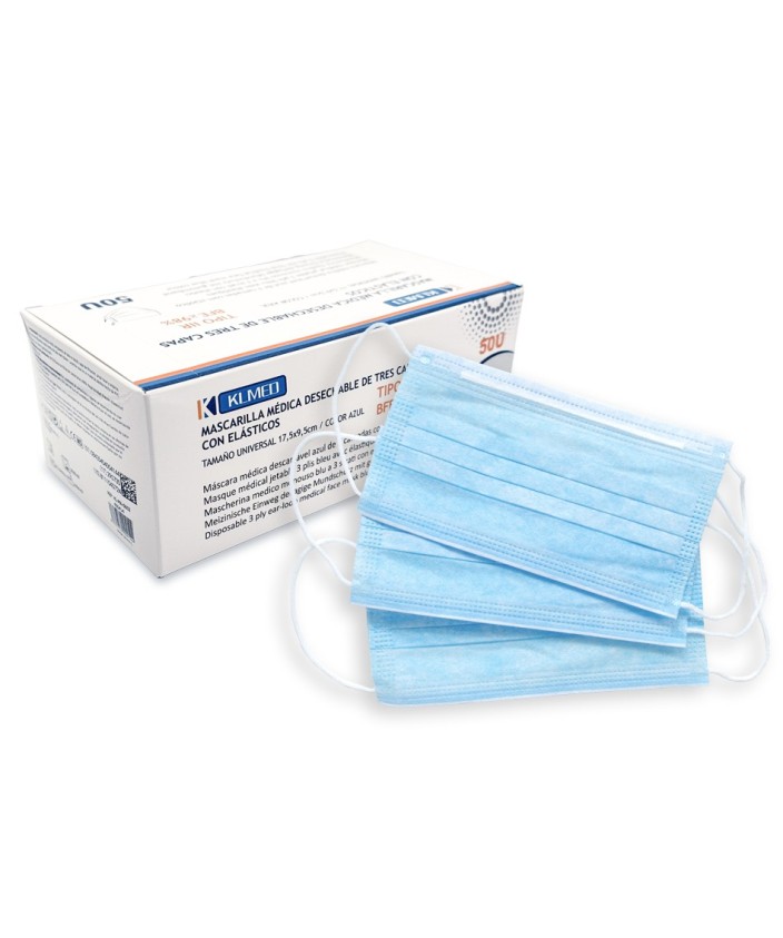 Mascarilla quirúrgica Tipo IIR azul (caja 50 uds.)