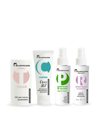 Pack Antitranspirante (Planticlean + Spray Relax + Talco + Crema 20% Urea)