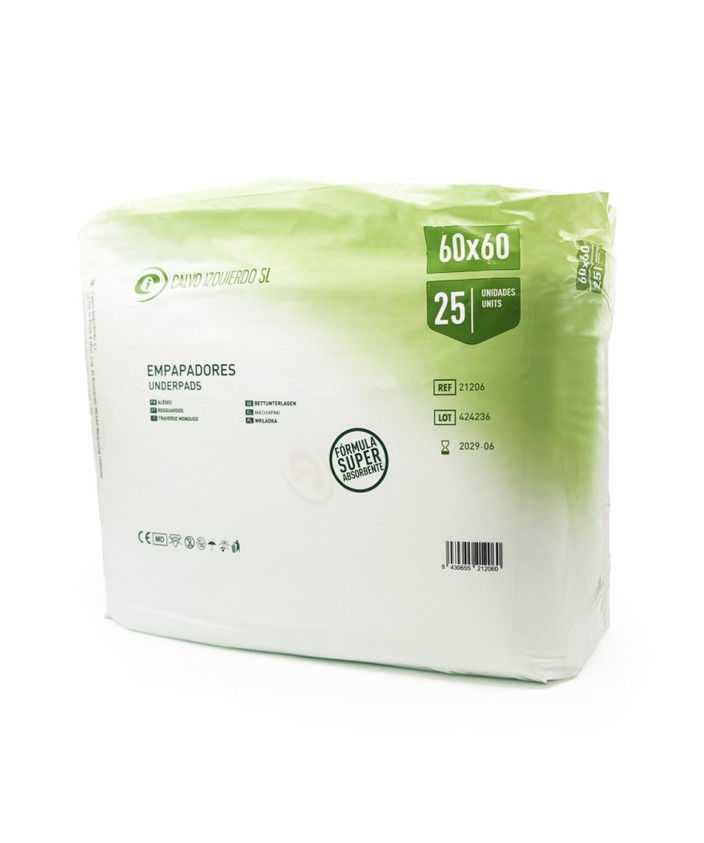 Empapadores 60x60 cm (25 uds.) | Desechables clínicos