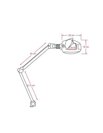 Lámpara LUPA LED 5 diop. con soporte de mesa 2
