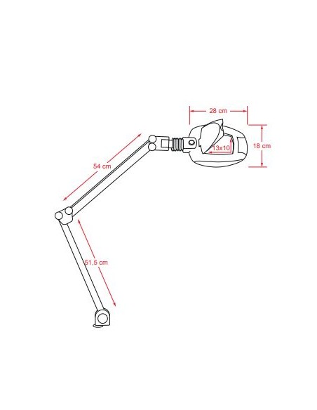 Lámpara LUPA LED 5 diop. con soporte de mesa