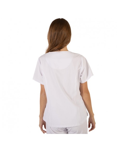 Casaca Mujer Rosalia Microfibra Blanca – Vestuario Sanitario Profesional | Podoservice