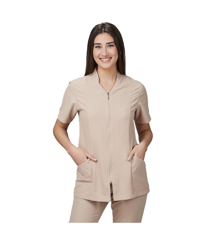 Casaca Mujer Menorca Arena – Microfibra Profesional y Transpirable | Podoservice