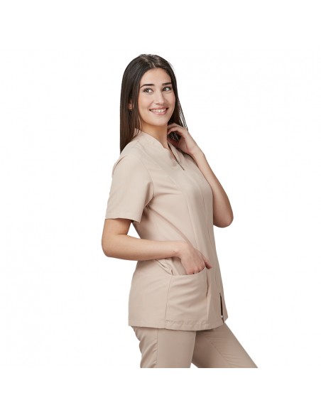 Casaca Mujer Menorca Arena – Microfibra Profesional y Transpirable | Podoservice
