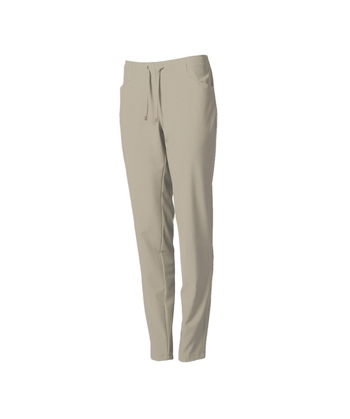 Pantalón Mujer Microfibra Arena con Bolsillo Americano – Uniforme Sanitario Profesional | Podoservice