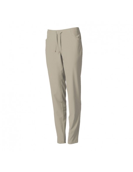 Pantalón Mujer Microfibra Arena con Bolsillo Americano – Uniforme Sanitario Profesional | Podoservice