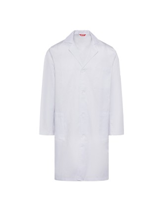 Bata Hombre manga larga con botones Blanco 2