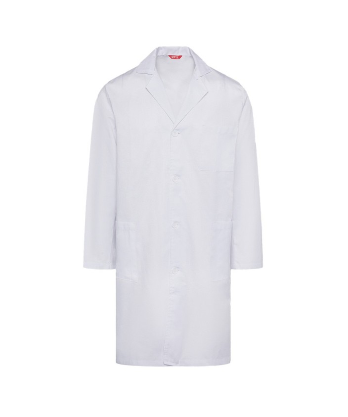 Bata Hombre manga larga con botones Blanco