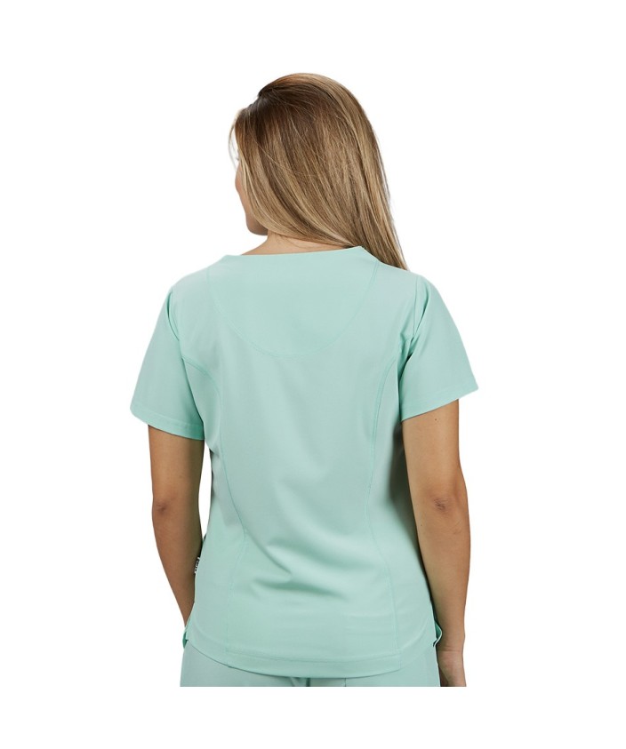 Casaca Mujer Rosalia Verde Agua | Microfibra clínica