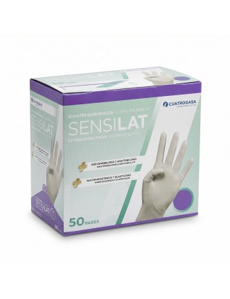 Guante quirúrgico Estétil Látex (50 pares) SENSILAT 2