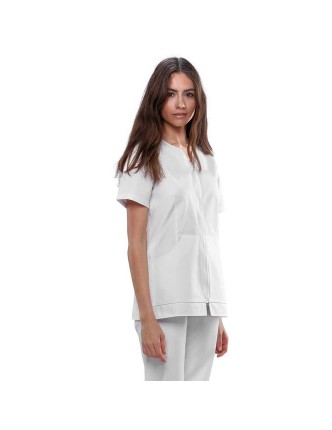 Chaqueta Mujer con cremallera Blanco 2